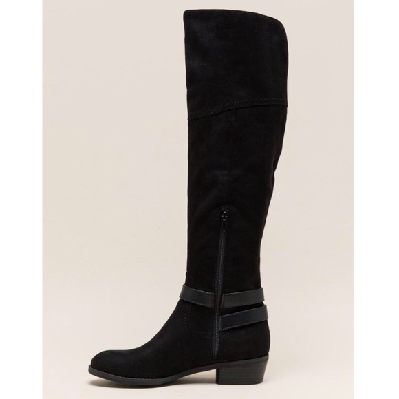NIB Black Western Flair Belted Over the Knee Boots - Picture 3 of 5